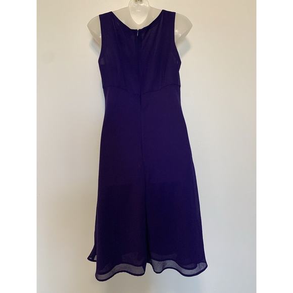 Danny &‎ Nicole Purple Flowy Dress Sleeveless Size 8 Lined - Picture 4 of 8